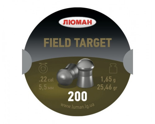 Пули Люман Field Target 5,5 мм, 1,65 грамм, 200 штук