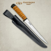 Нож разделочный АиР "Белуга", сталь 100х13м, рукоять береста